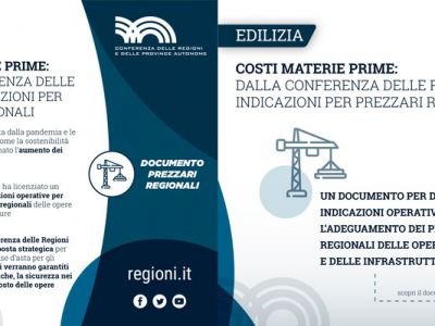 Edilizia: costi materie prime, indicazioni per prezzari regionali