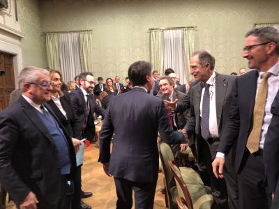 50 anni Regioni: Conferenza Stato-Regioni con Conte (l'arrivo del Presidente del Consiglio)