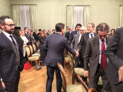 50 anni Regioni: Conferenza Stato-Regioni con Conte (l'arrivo del Presidente del Consiglio)