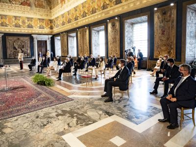 40°Regioni: I Presidenti delle Regioni al Quirinale dal Presidente Mattarella - (F.te Quirinale) - 24.06.2021