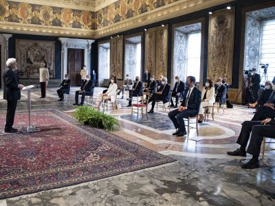 40°Regioni: I Presidenti delle Regioni al Quirinale dal Presidente Mattarella - (F.te Quirinale) - 24.06.2021